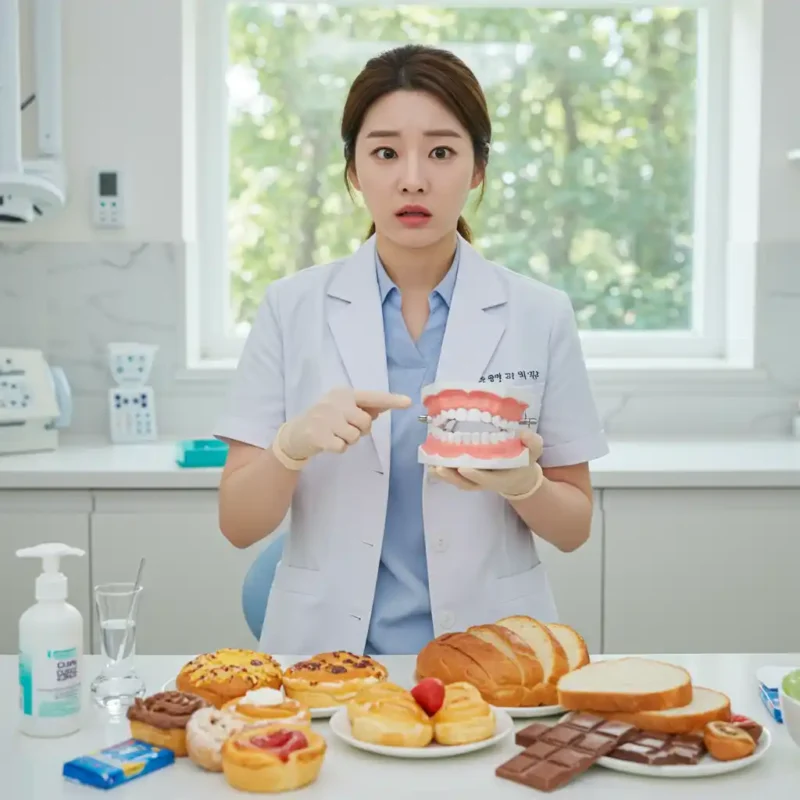 끈적한 탄수화물 충치 유발