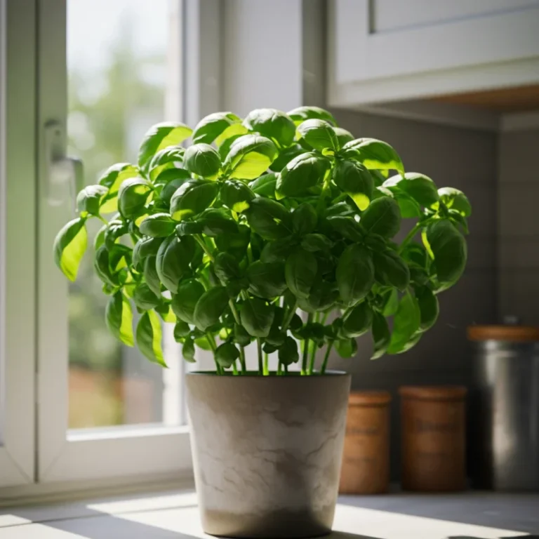 주방에서 바질 무한 수확