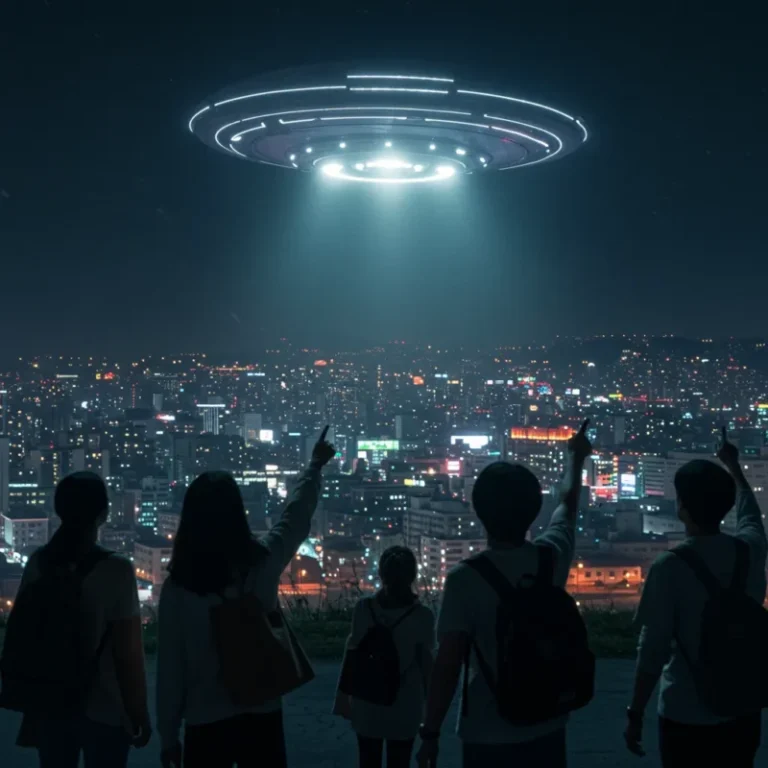 UFO-도시-야경-미확인비행물체-목격