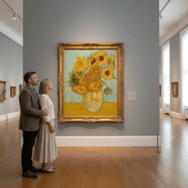 고흐 해바라기 명화 속 시든 꽃잎